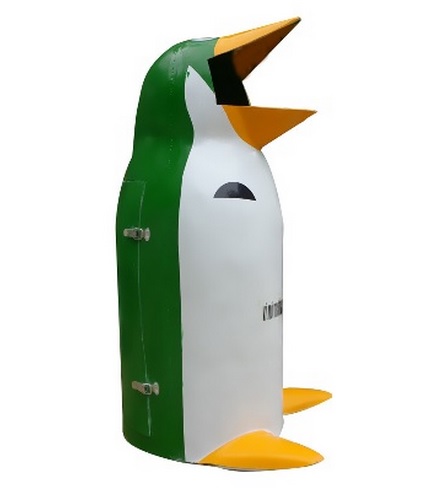 Thùng rác chim cánh cụt nhỏ