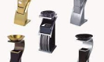 Mẫu thùng rác inox gạt tàn chữ Z